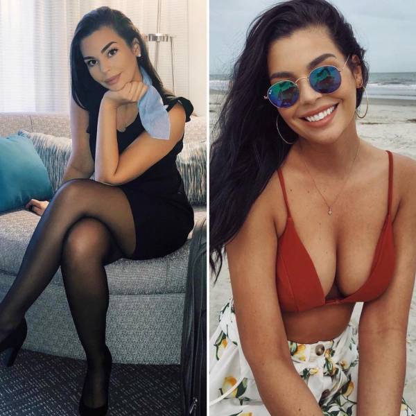 Sexy Stewardesses With And Without Their Uniform