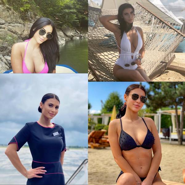 Hot Flight Attendants With And Without Their Uniforms