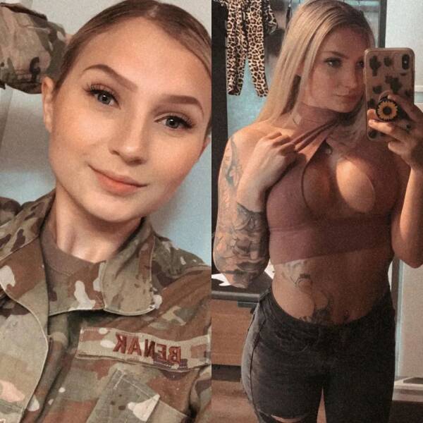 Hot Girls With And Without Their Uniforms