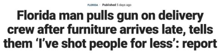 Florida Keeps The Steady Supply Of WTF Headlines