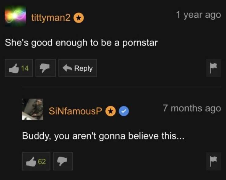 Pornhub Also Has Pretty Good Comments, You Know…