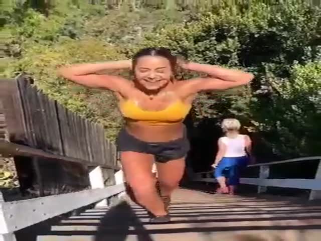 Looks Like Her Workout Was Pretty Good!