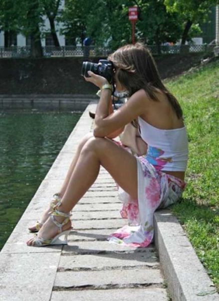 Cute Female Photographers Being photographed