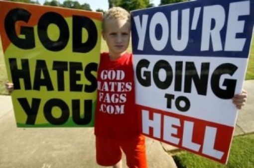 Hateful Signs from the Kids of Westboro Baptist Church