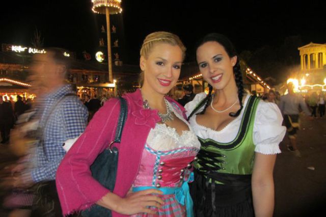 Bosomy Blonde, Jordan Carver, at Oktoberfest
