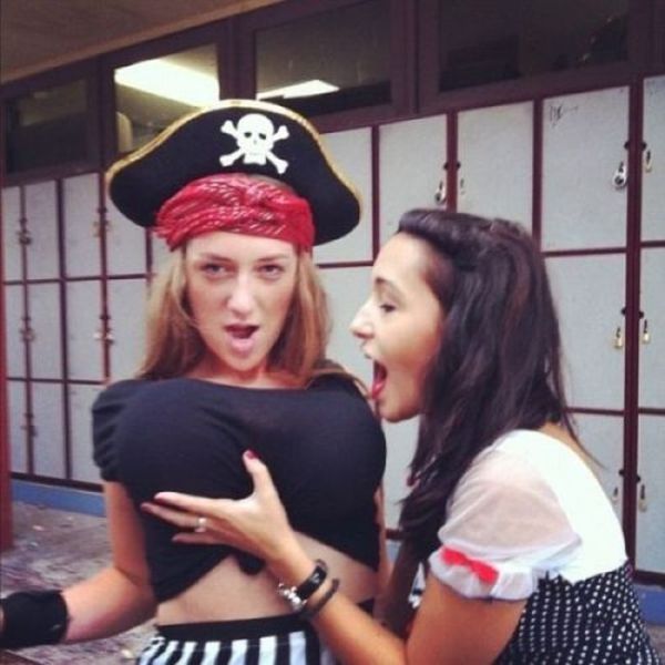 My Eyes Are Up Here Boys!