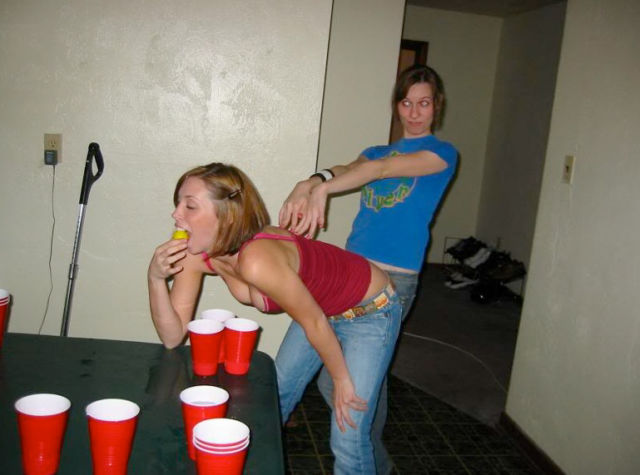 Beer Pong Gets Heated with These Girls