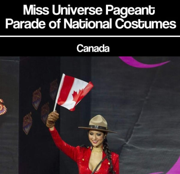 Miss Universe Pageant Contestants Parade Costumes for Their Country
