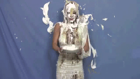 Bikini Girls Take a Pie in the Face