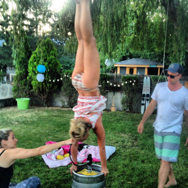 College Girls Kicking Ass at Kegstands