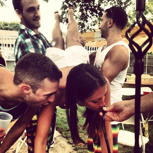 College Girls Kicking Ass at Kegstands