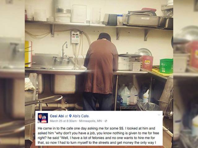 A Homeless Man Entered A Cafe To Beg For Food, Got More Than He Bargained For
